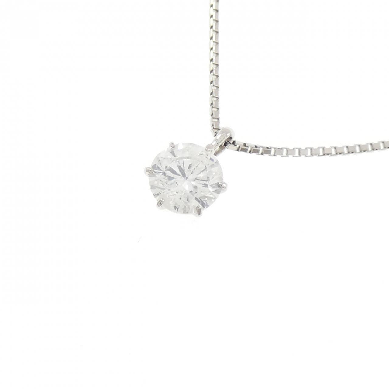 PT900/PT850 ソリティア ダイヤモンド ネックレス 0.534CT