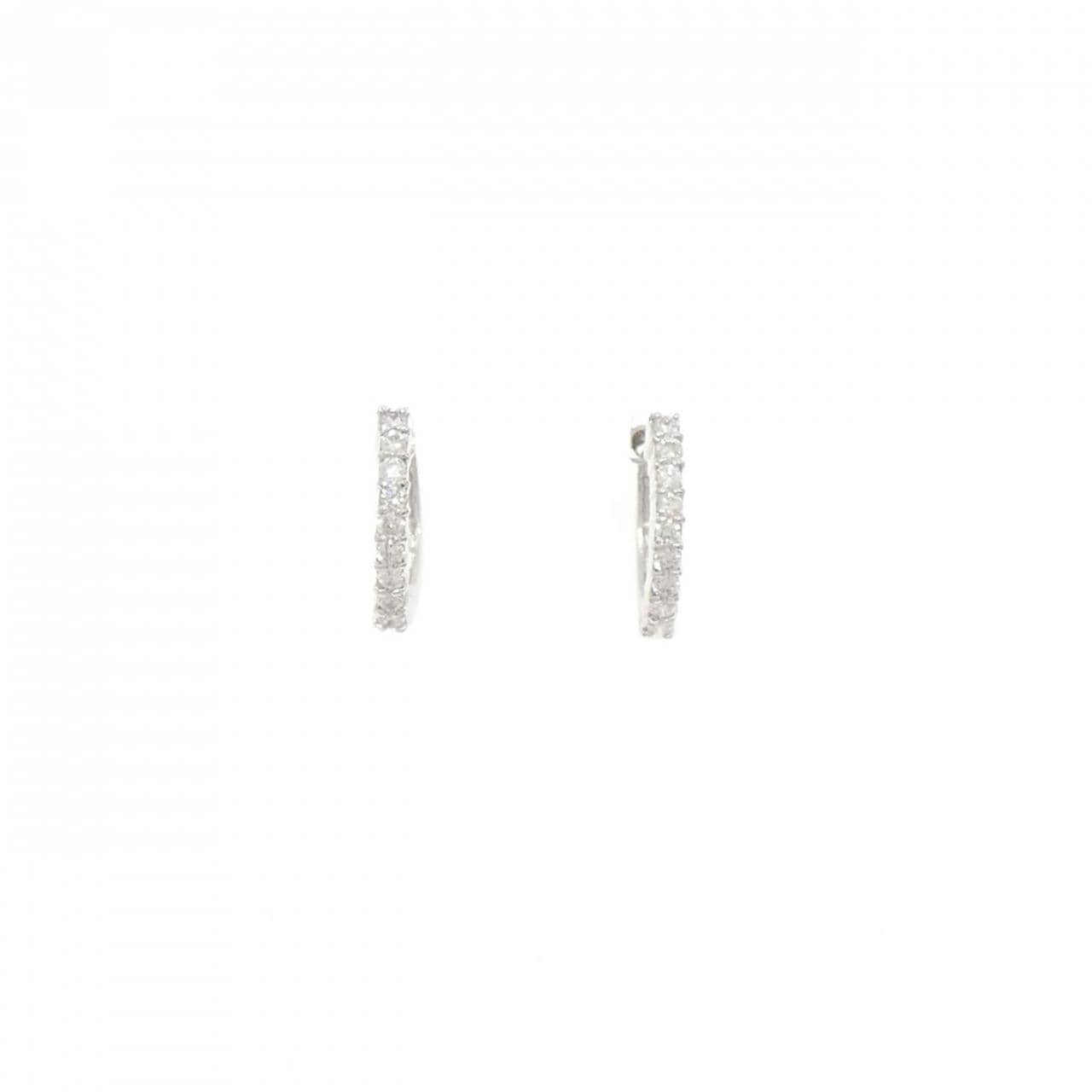 K10WG ダイヤモンド ピアス 0.03CT