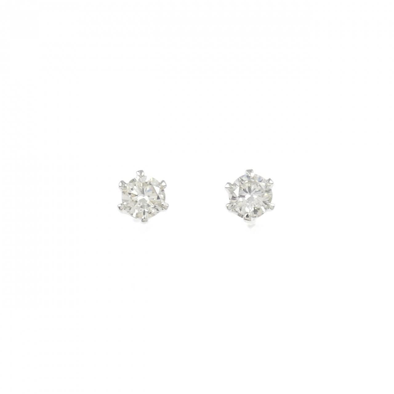 PT900 ソリティア ダイヤモンド ピアス 0.30CT