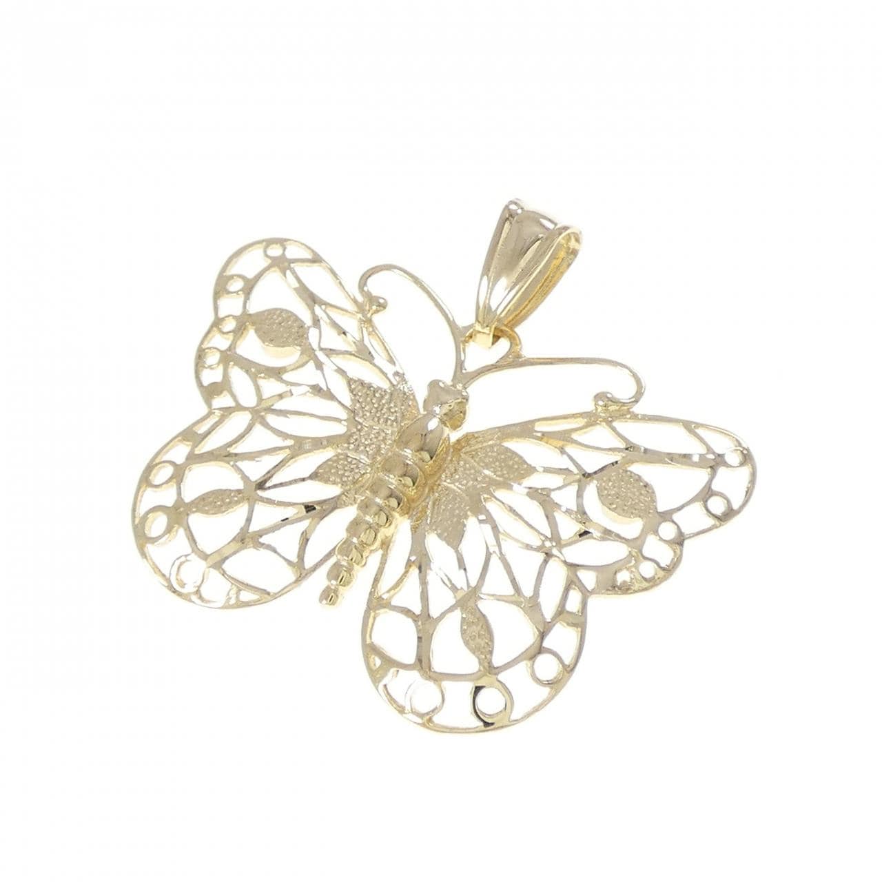 K18YG バタフライ ペンダント