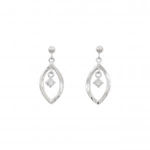 K18WG ダイヤモンド ピアス 0.10CT