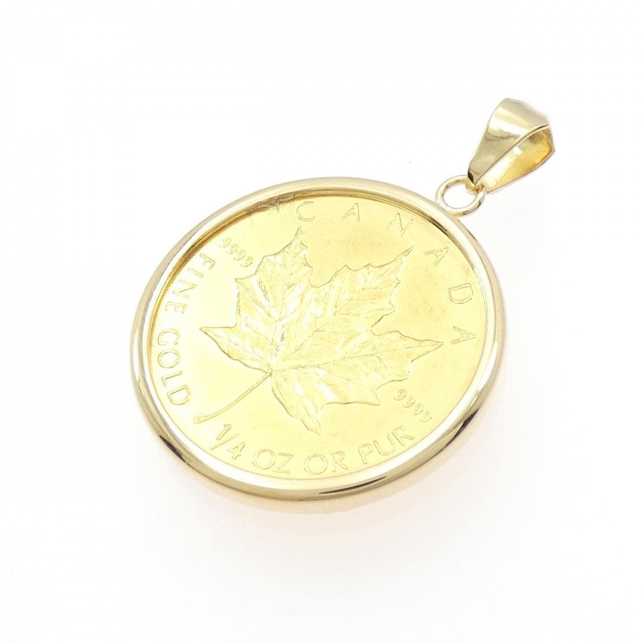 K18YG(枠) コイン ペンダント