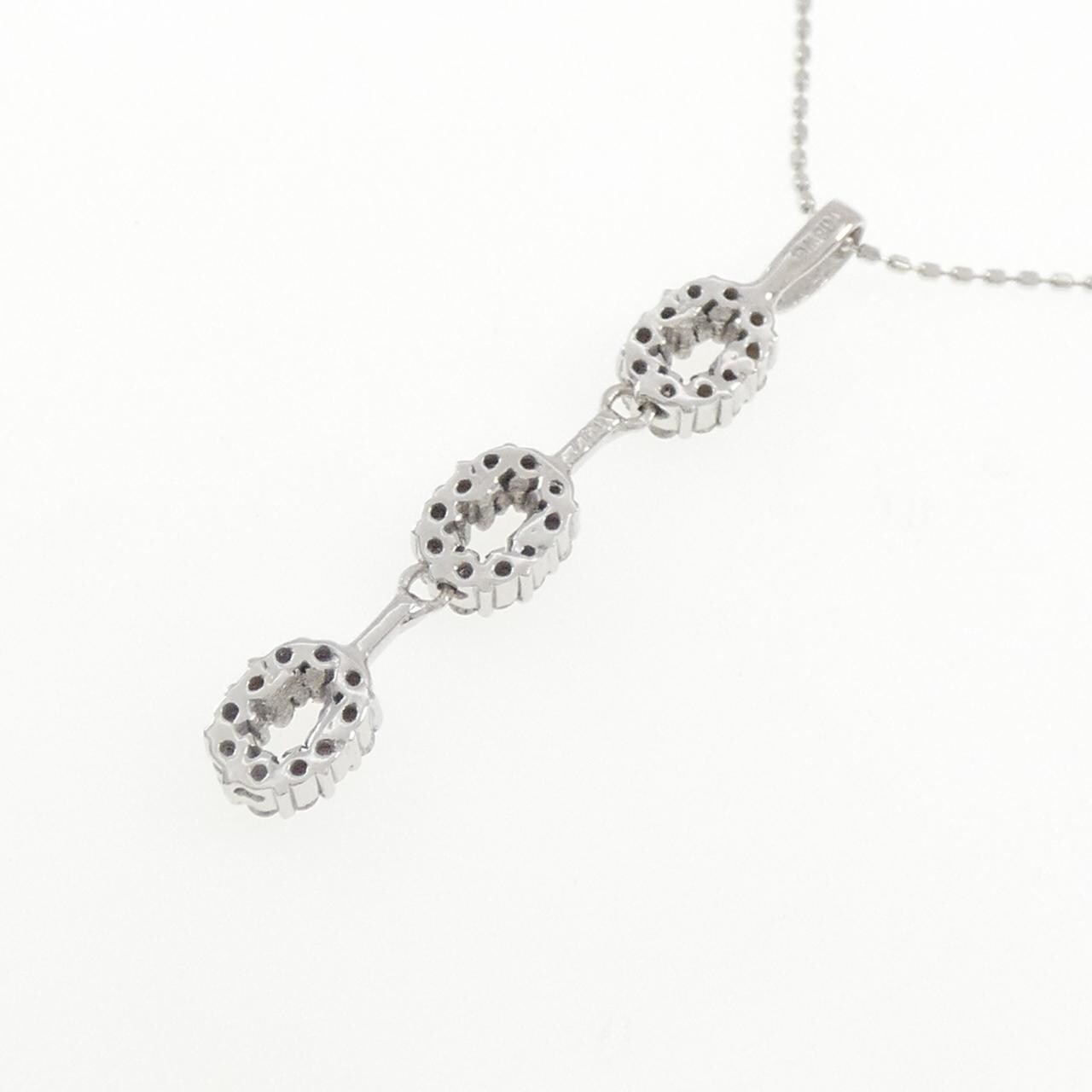 K18WG ダイヤモンド ネックレス 0.37CT
