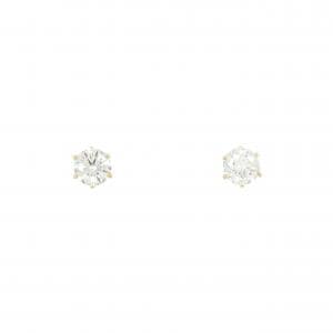 【リメイク】K18YG/ST ダイヤモンド ピアス 0.204CT 0.208CT G-H SI1 EXT