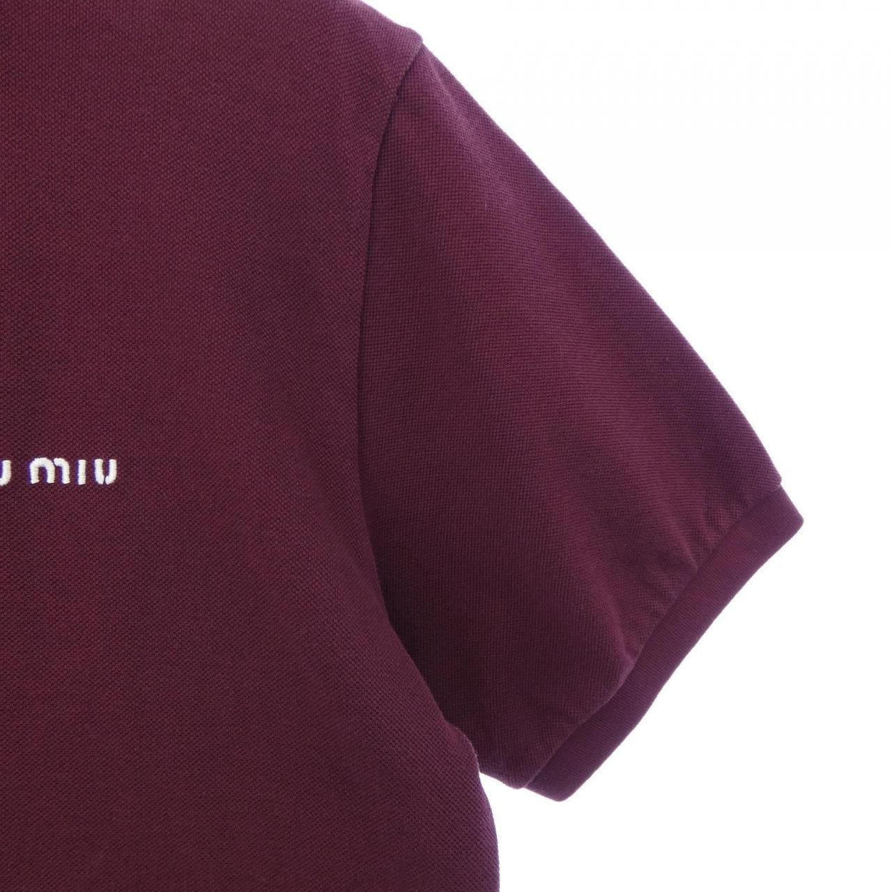 ミュウミュウ MIU MIU コットンピケ MIU MIU ロゴ MJN535 SOOO 14RW ポロシャツ