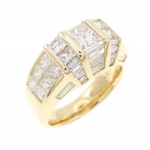 18KYG ダイヤモンド リング 0.39CT