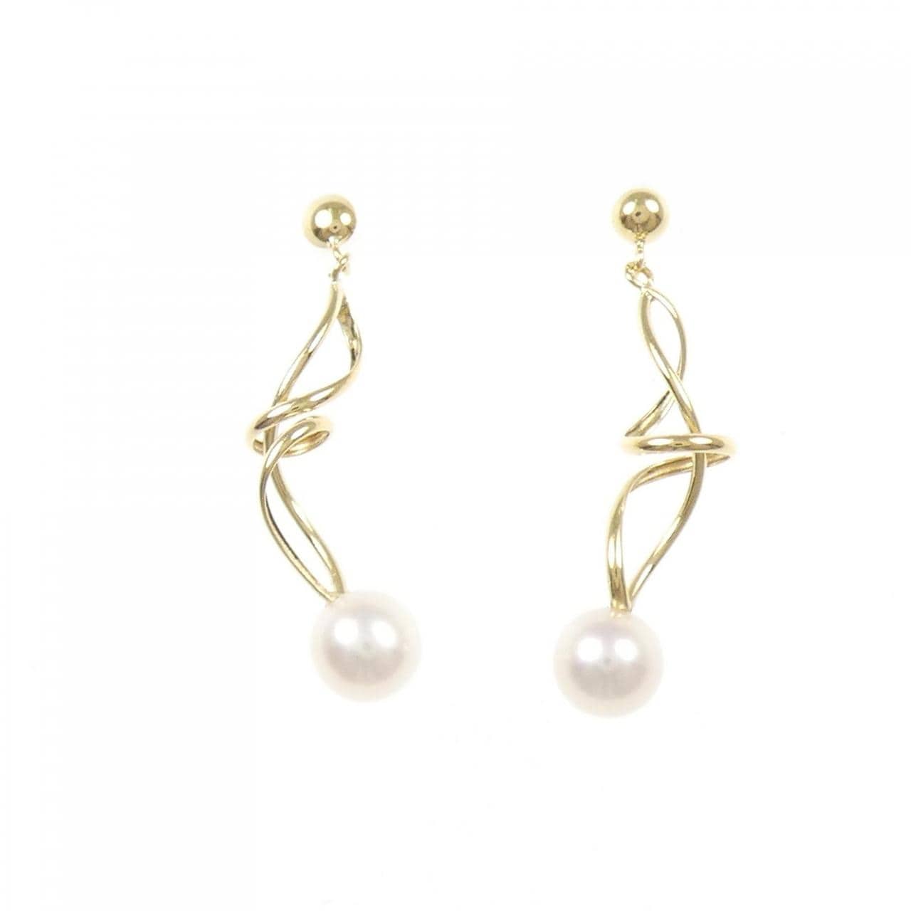 K18YG アコヤパール ピアス 4.8mm