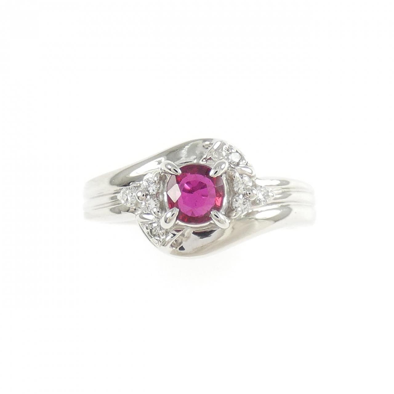 PT900 ルビー リング 0.37CT