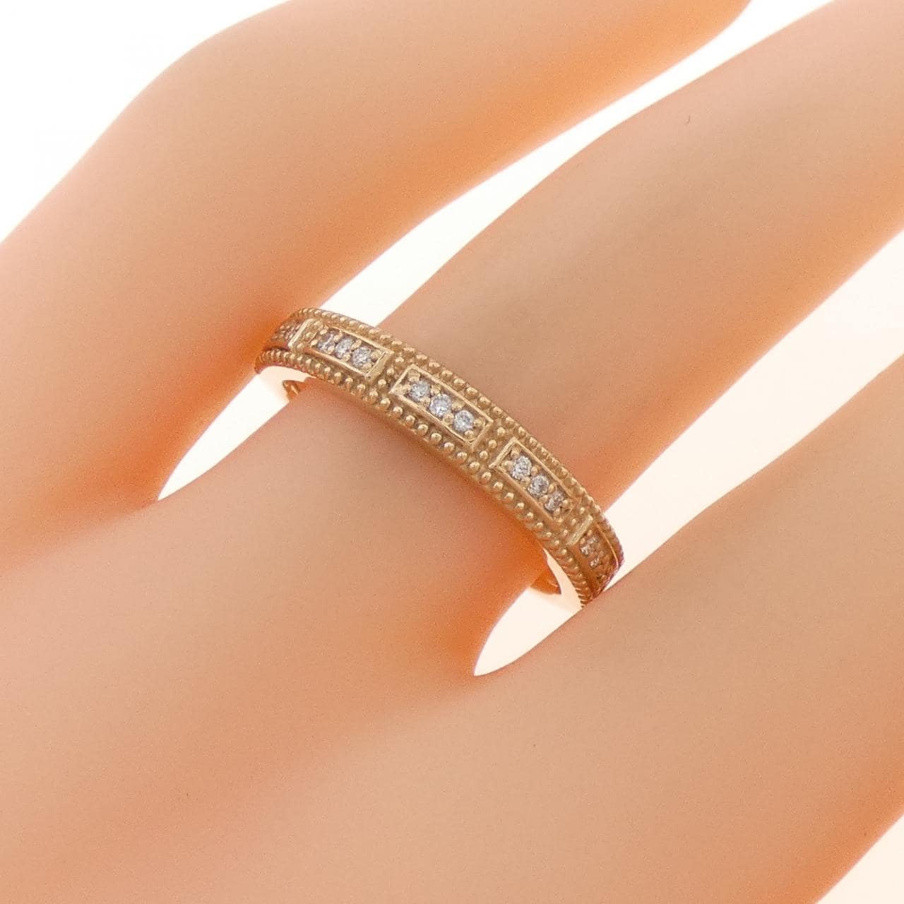 K18PG ダイヤモンド リング 0.07CT