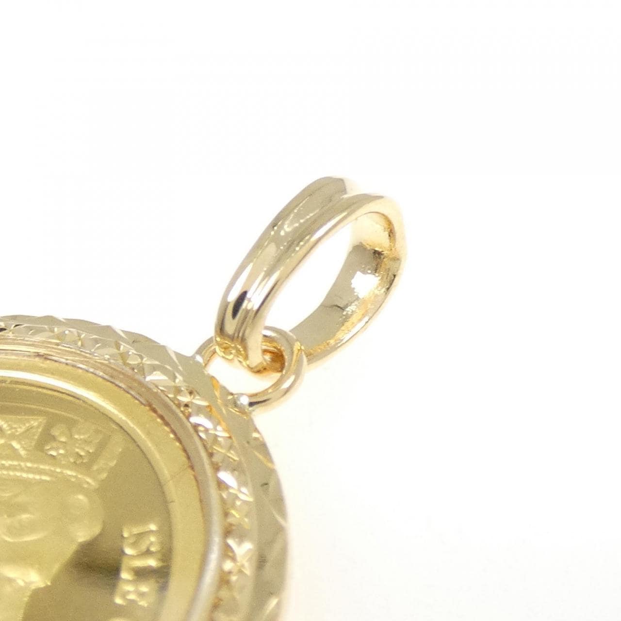 K18YG(枠) コイン ペンダント