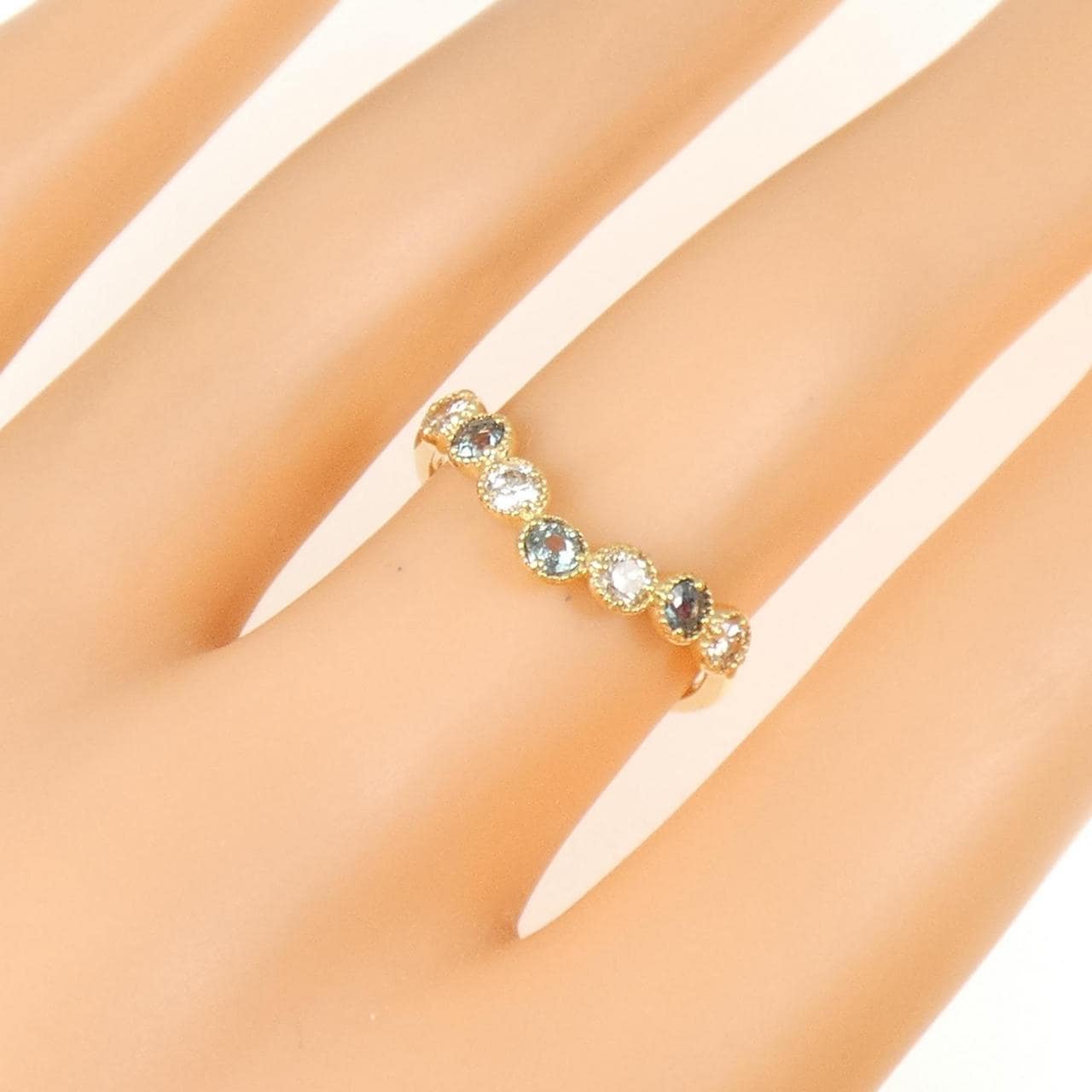 K18YG アレキサンドライト リング 0.24CT