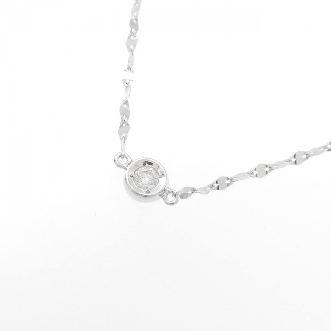 K18WG ダイヤモンド ネックレス 0.35CT
