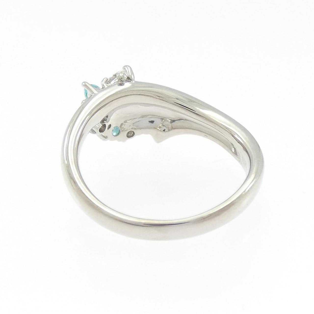 K18WG トルマリン リング 0.11CT