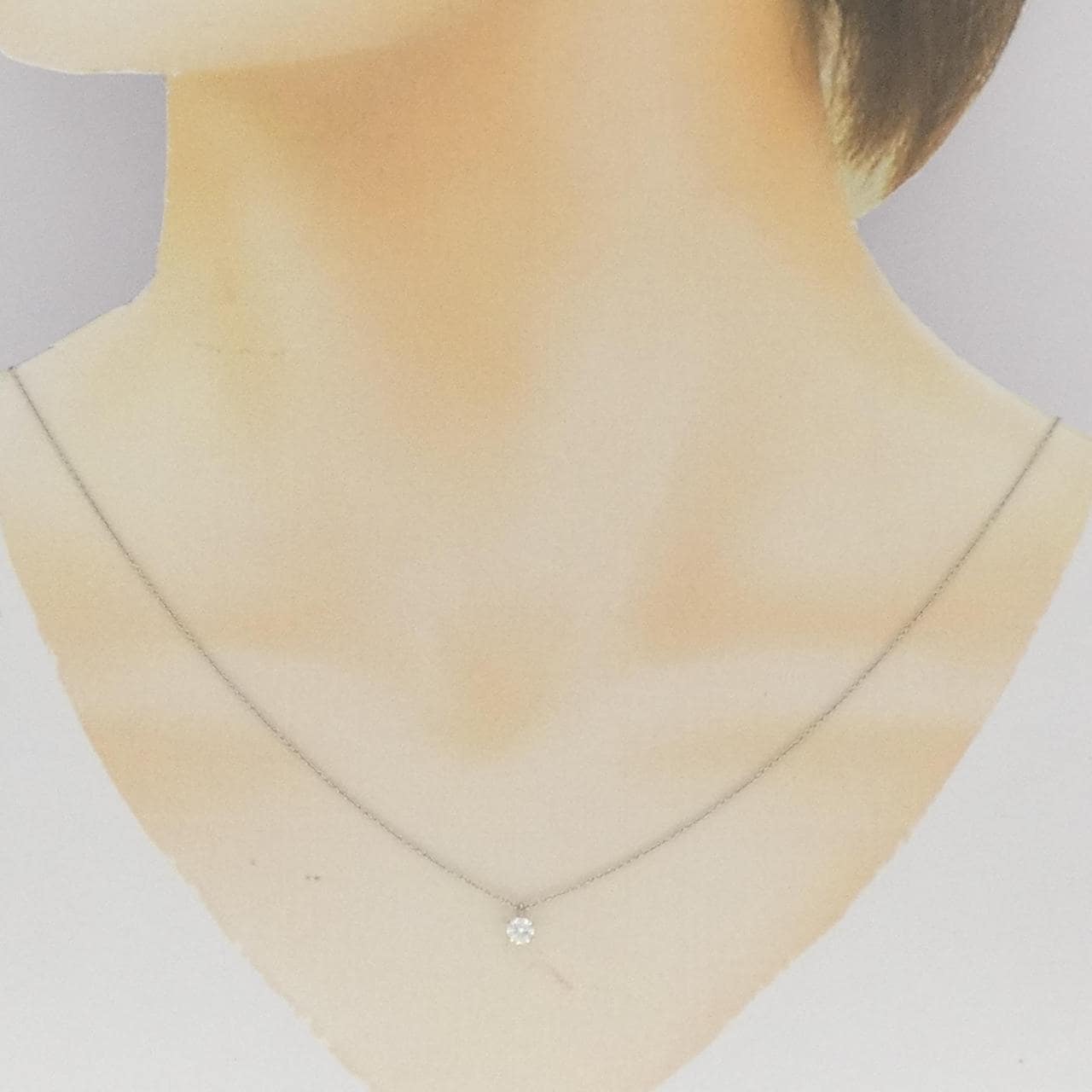 [再加工款] PT钻石项链 0.218CT D IF EXT H&C