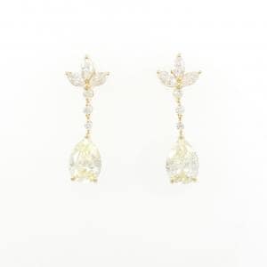 K18YG ダイヤモンド ピアス 2.041CT