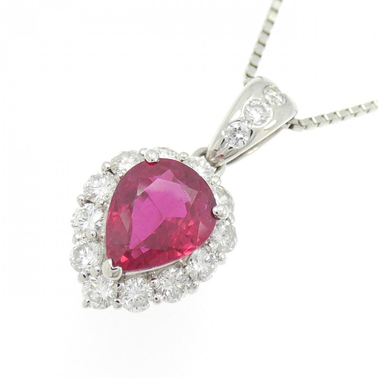 PT900/PT850 ルビー ネックレス 2.19CT タイ産