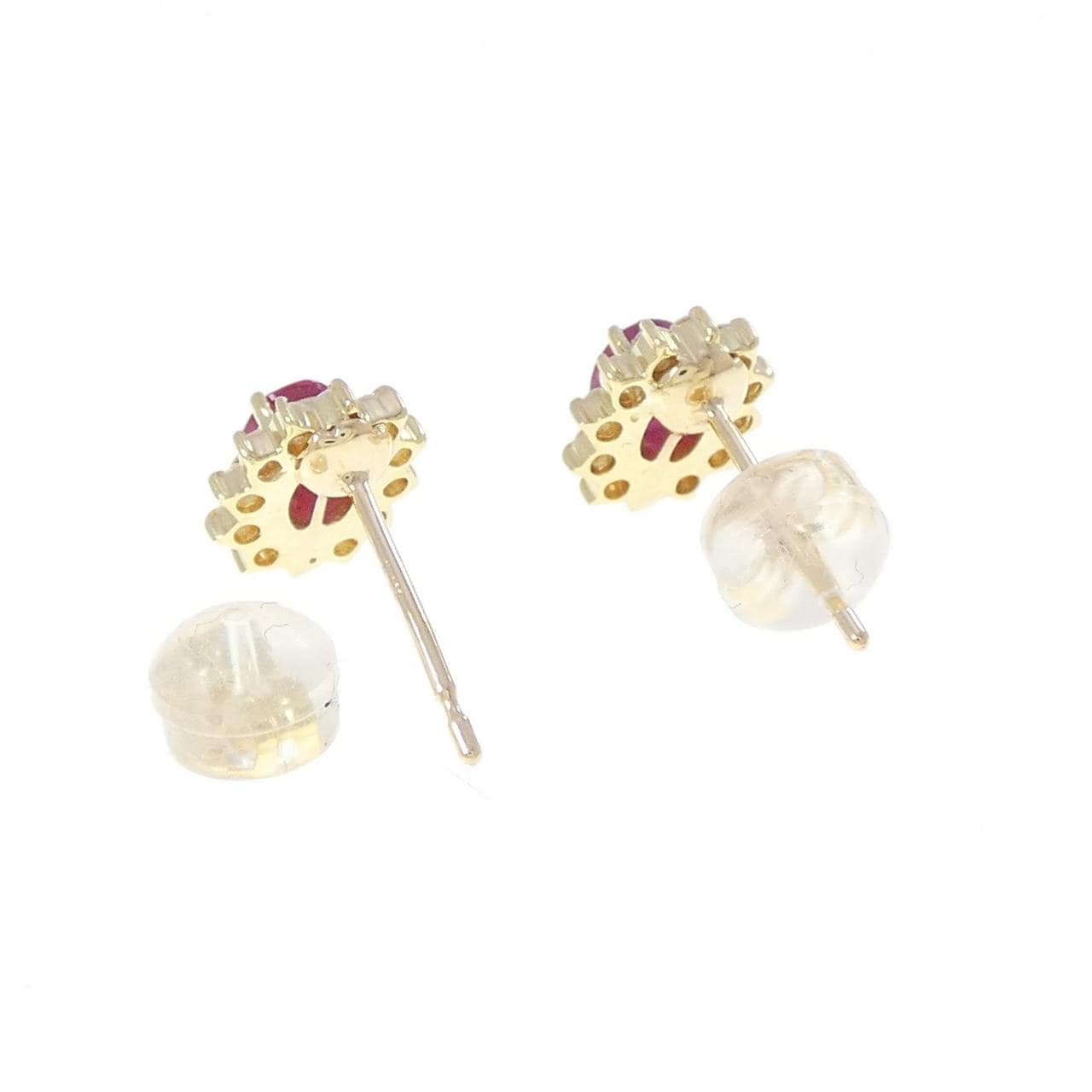 K18YG ルビー ピアス