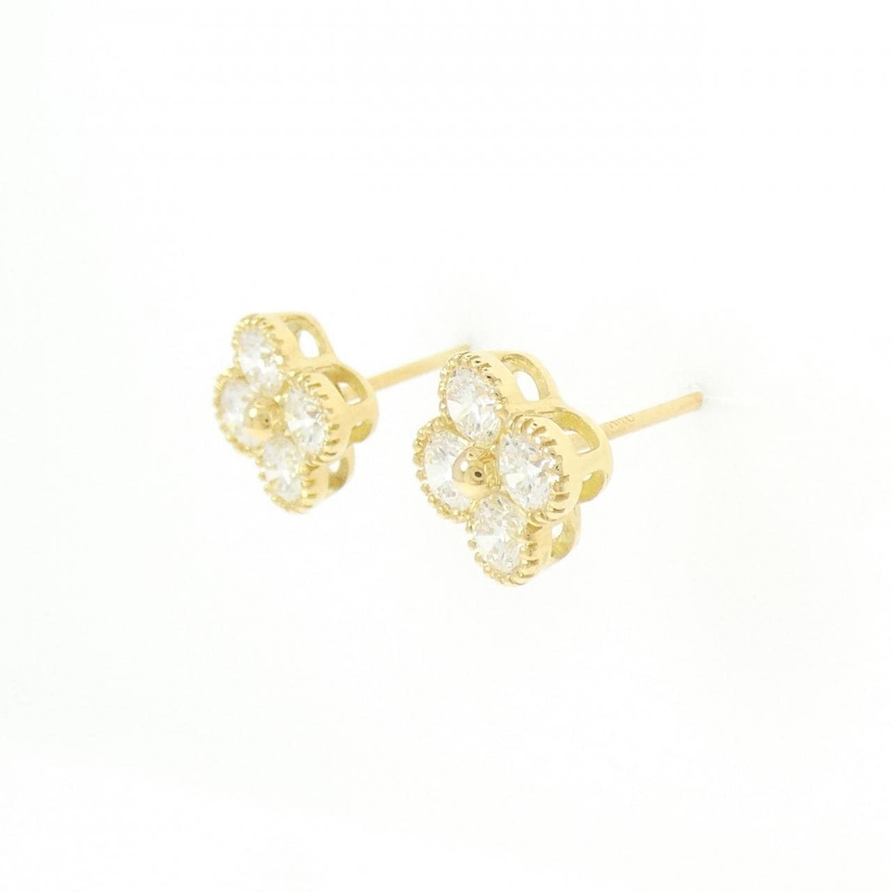 【新品】K18YG ダイヤモンド ピアス 0.50CT 0.50CT E VS1-2 EXT-GOOD