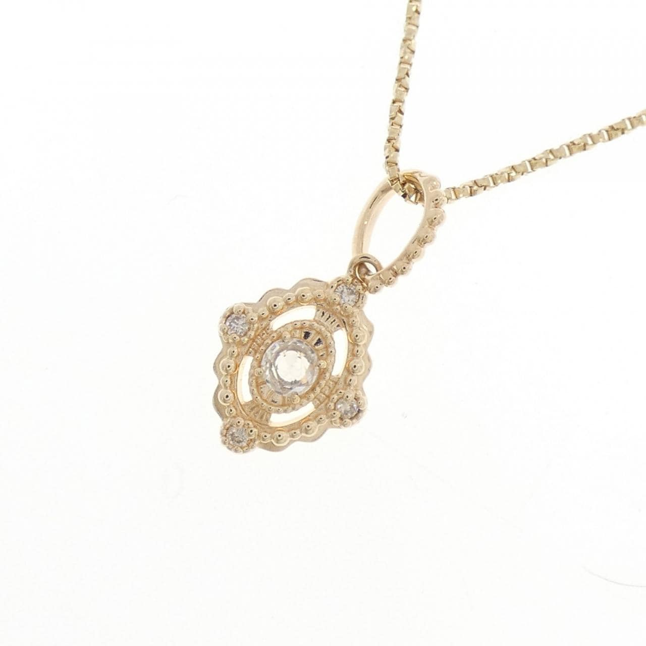 アガット ダイヤモンド ネックレス 0.05CT