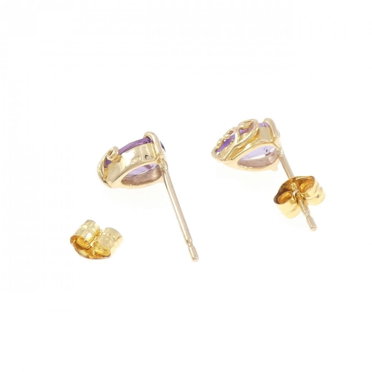 K18YG amethyst earrings