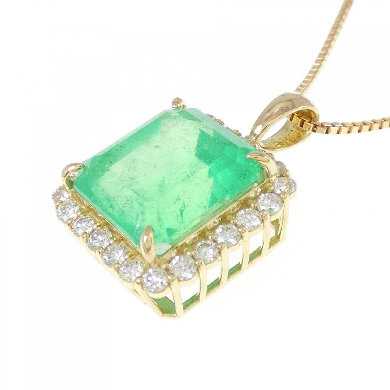 [Remake] K18YG emerald necklace 10.41CT Made in Colombia