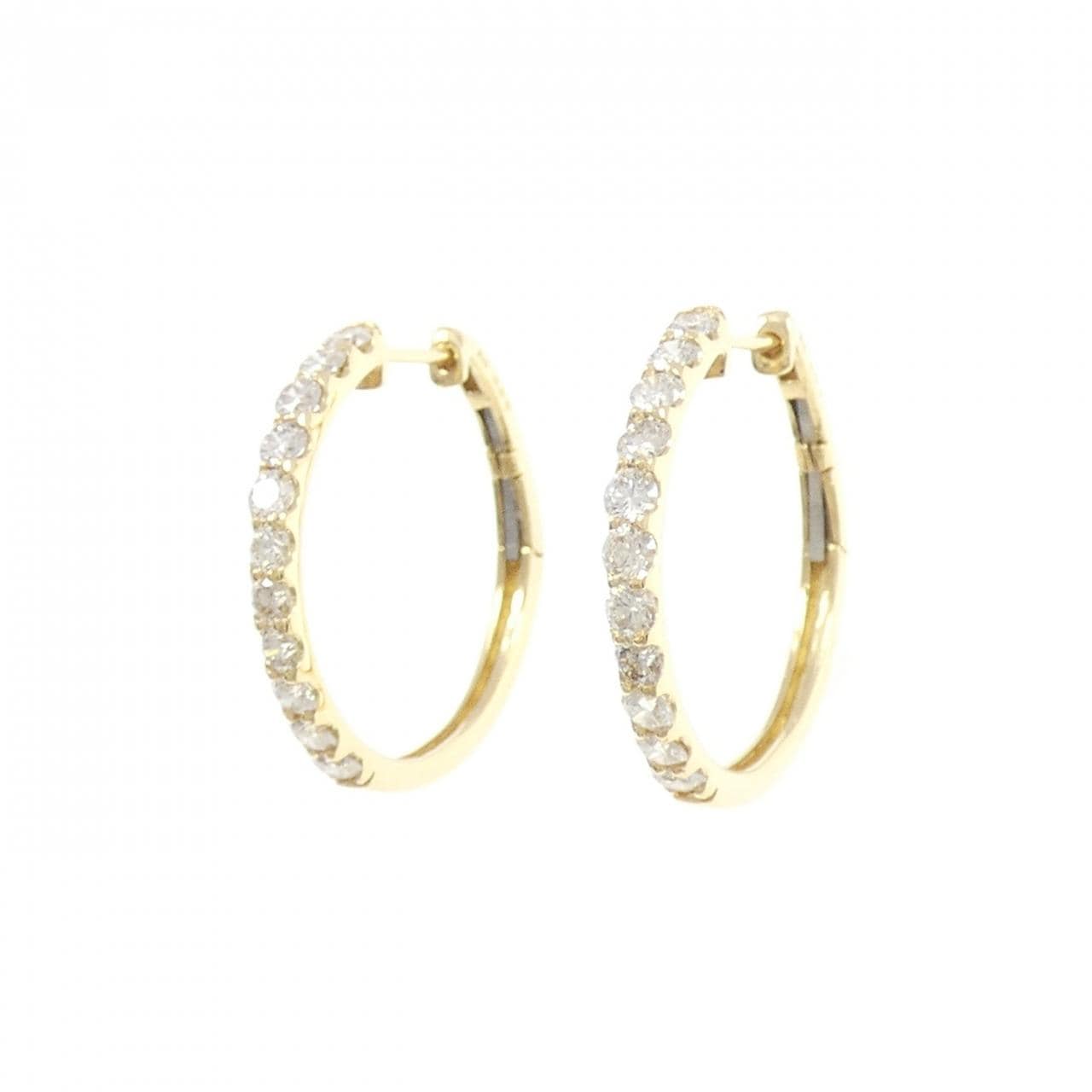 【新品】K18YG ダイヤモンド ピアス 1.00CT