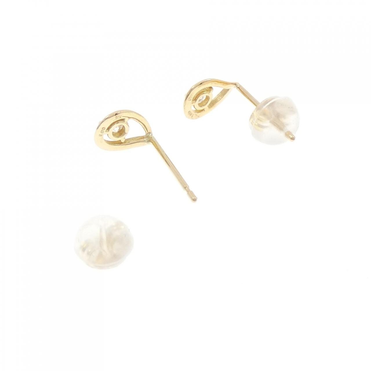 【リメイク】K18YG ダイヤモンド ピアス 0.10CT
