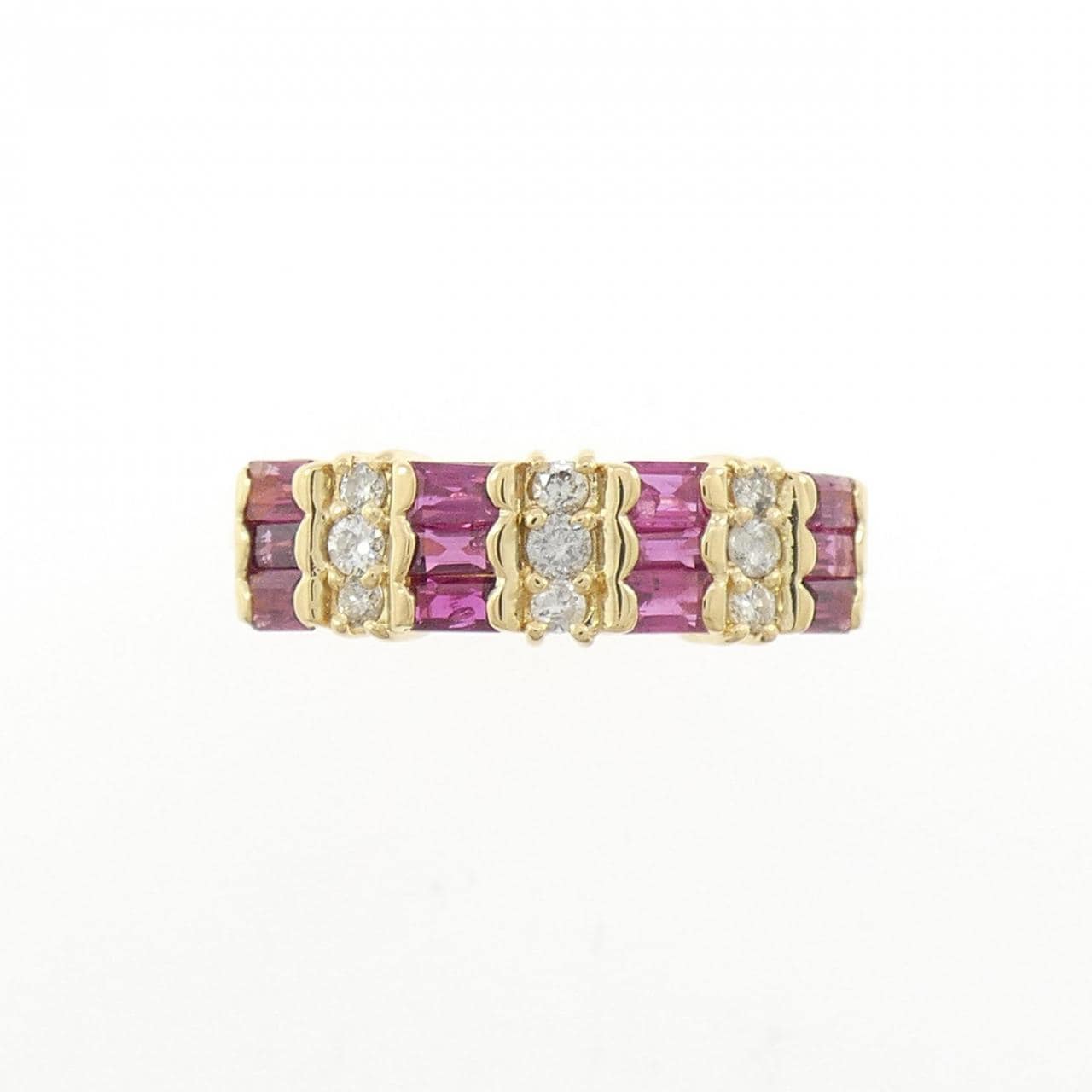 K18YG ルビー リング 1.00CT