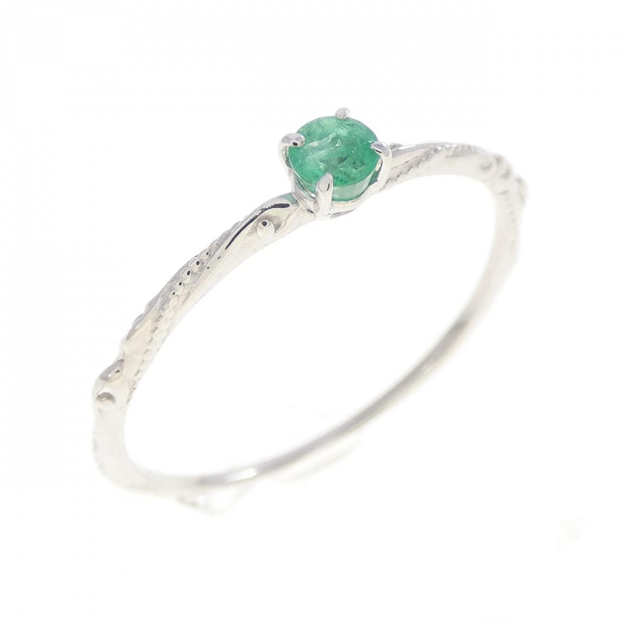0.13ctエメラルドリング コメ兵｜K10WG エメラルド リング 0.13CT｜ジュエリー｜リング｜【公式