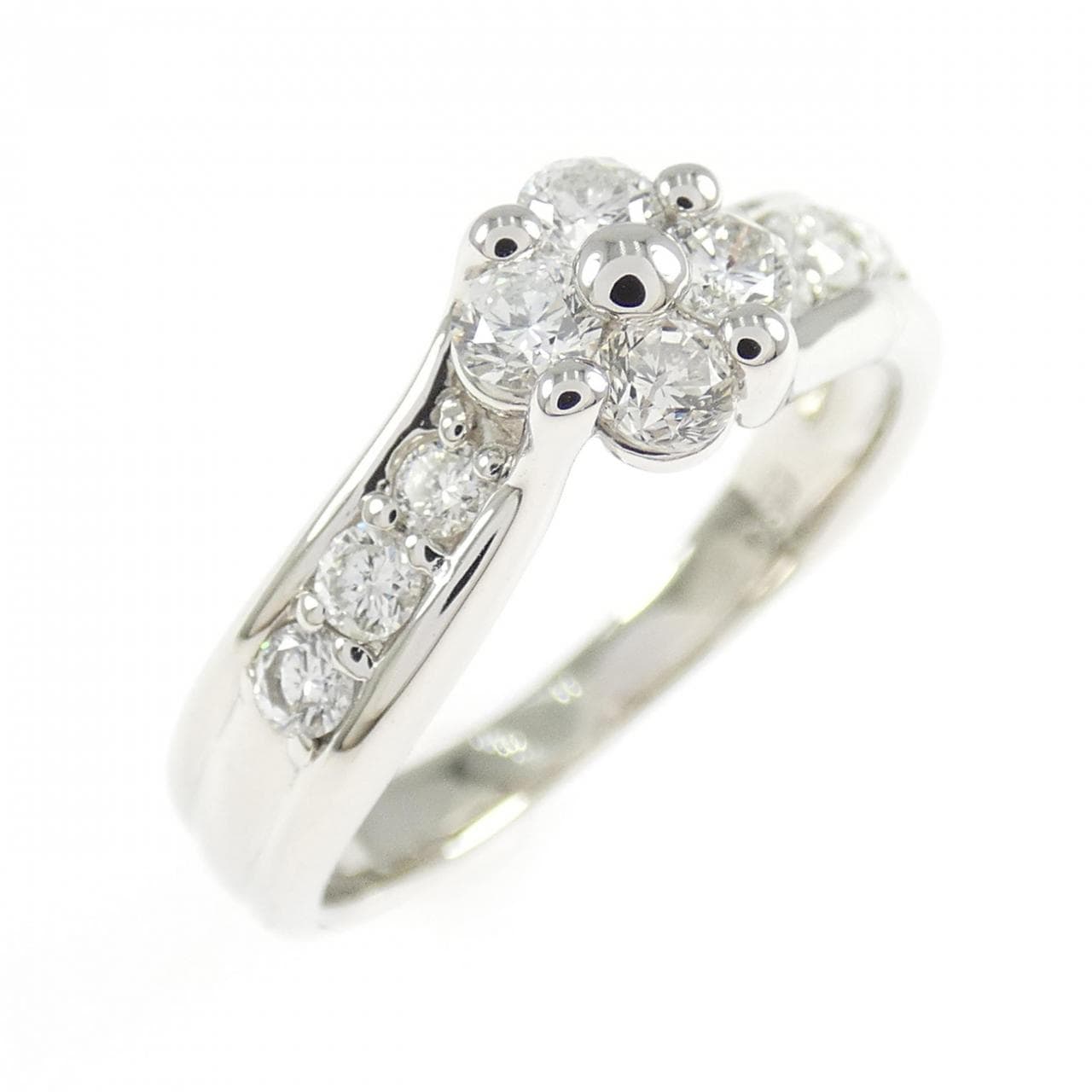 PT900 フラワー ダイヤモンド リング 0.50CT