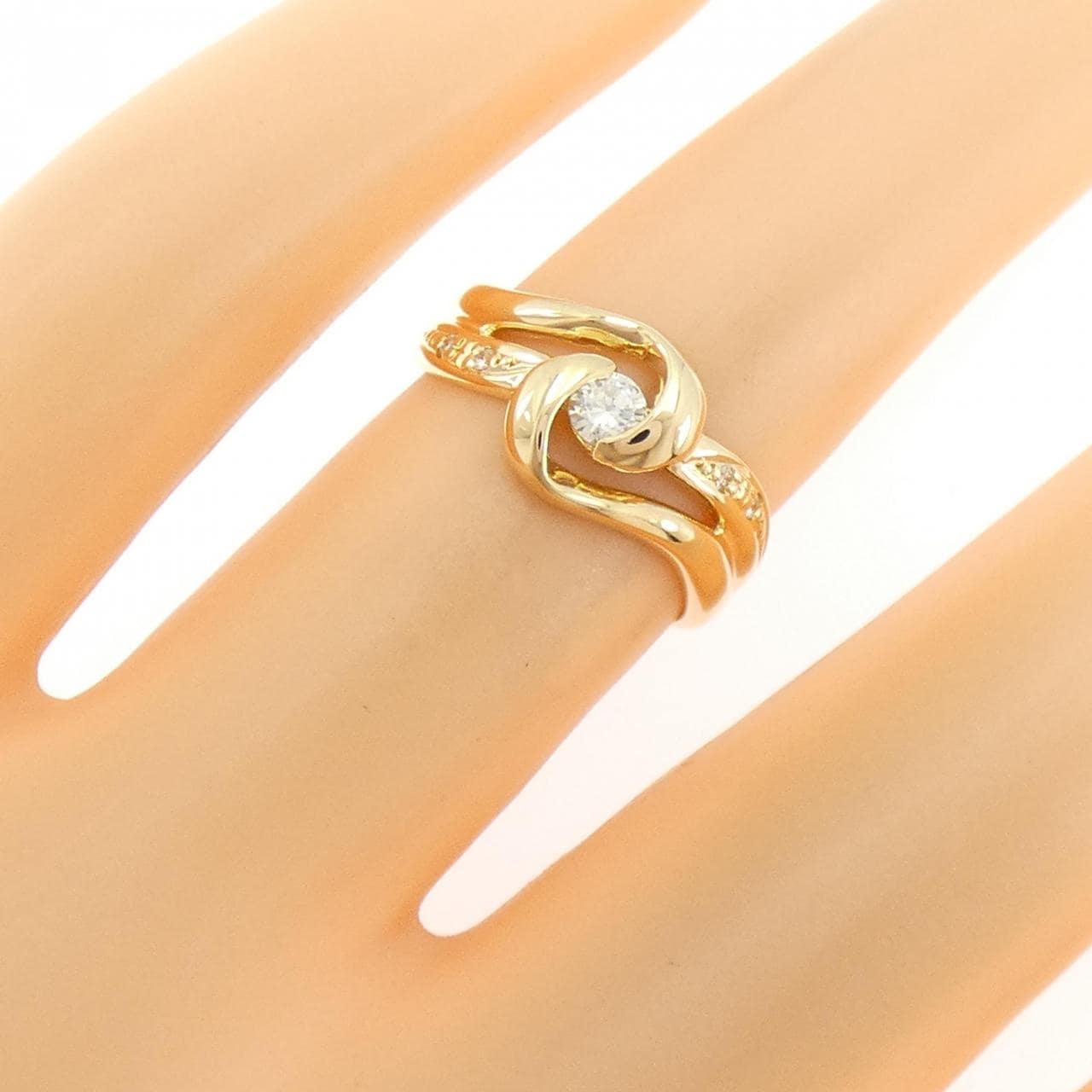 K18YG ダイヤモンド リング 0.11CT
