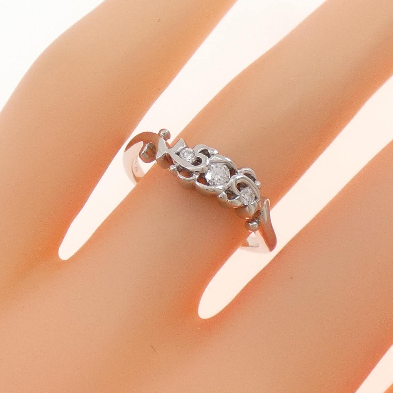 PT950 ダイヤモンド リング 0.10CT