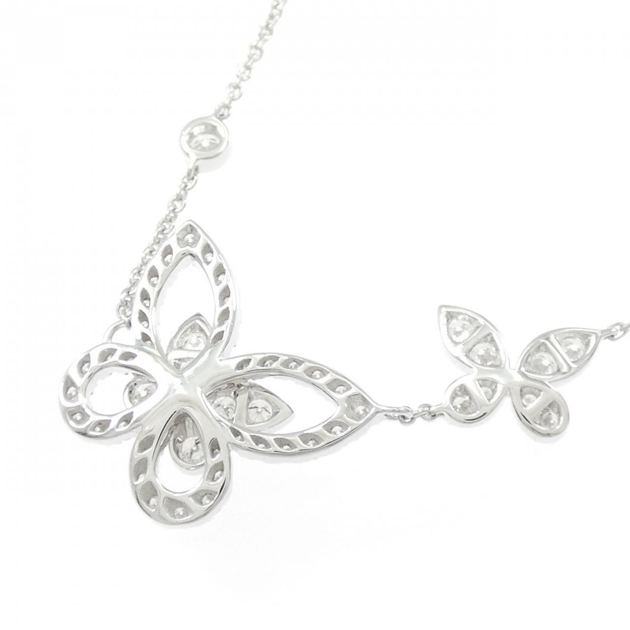 グラフ ダブル バタフライ シルエット ネックレス