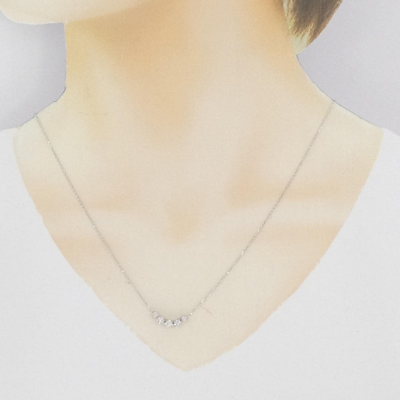 PT900/PT850 ダイヤモンド ネックレス 0.53CT