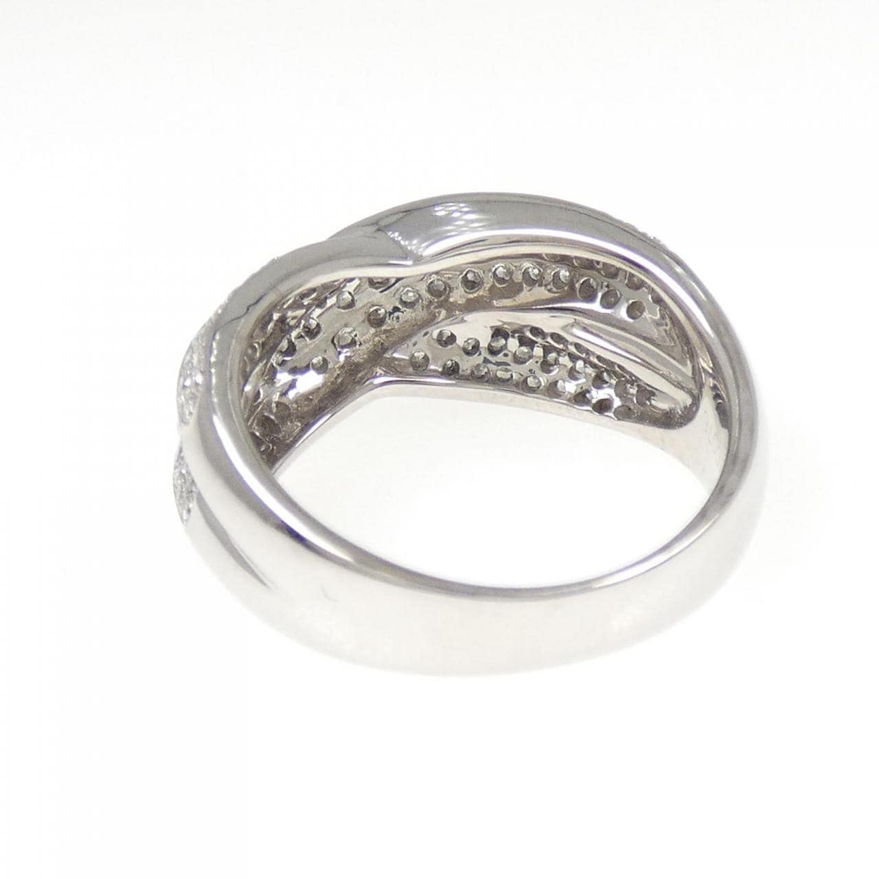 750WG パヴェ ダイヤモンド リング 0.76CT