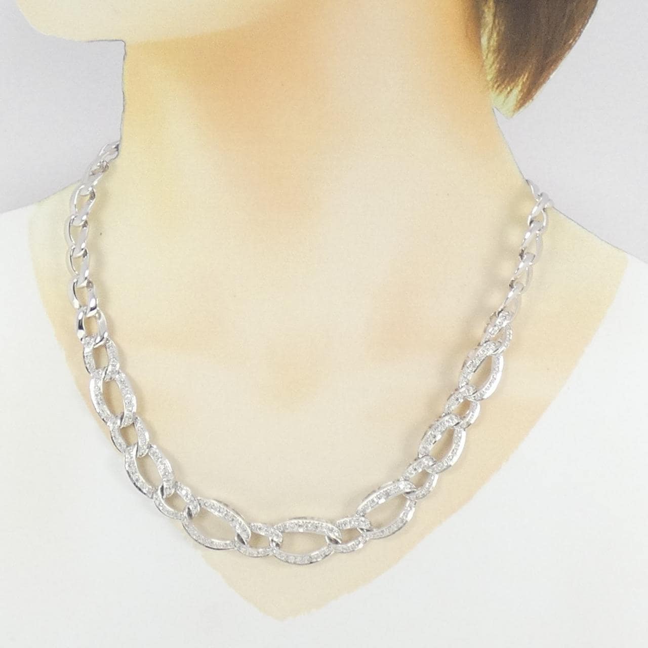 750WG ダイヤモンド ネックレス 3.00CT