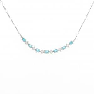 PT900/PT850 パライバトルマリン ネックレス 0.18CT
