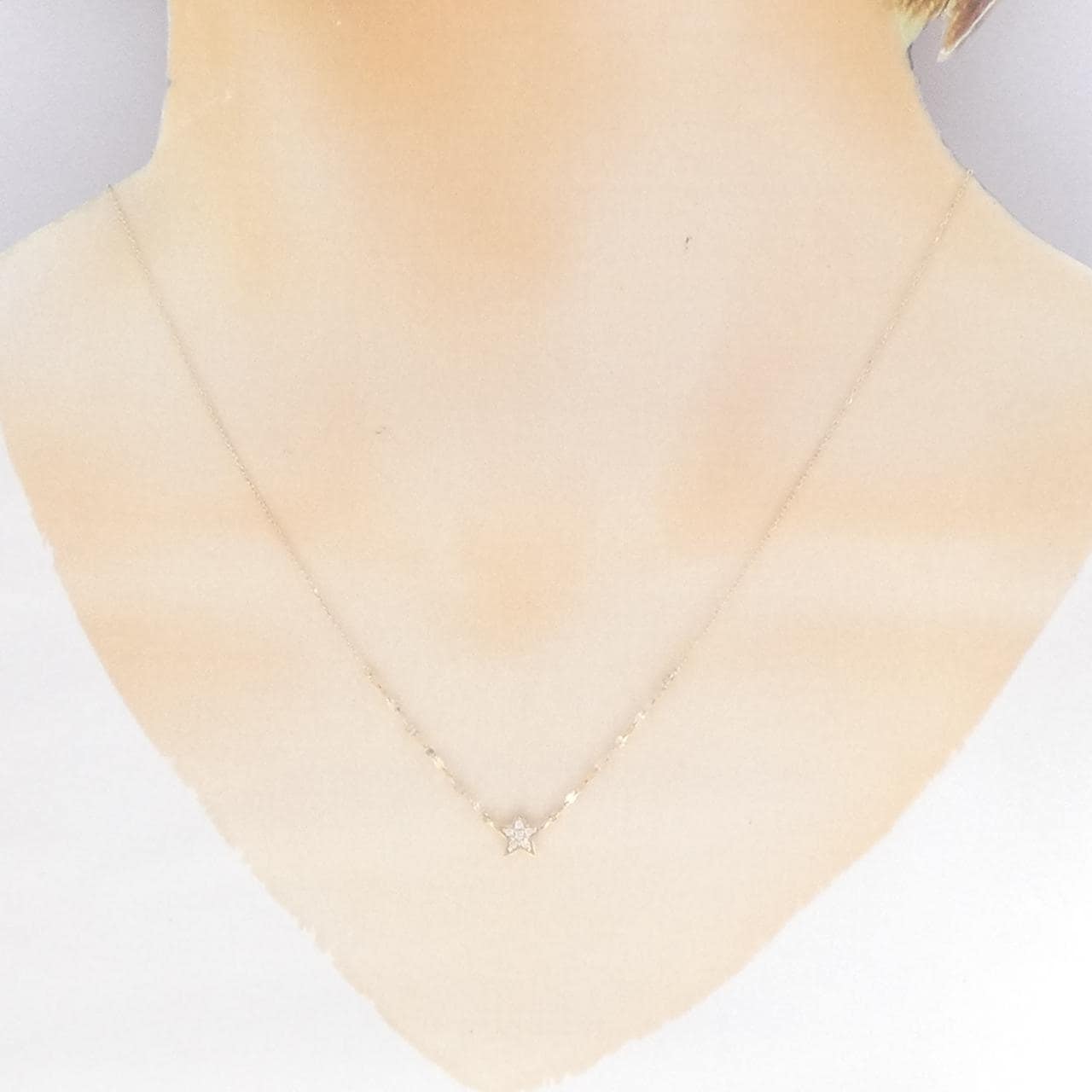 K10YG スター ダイヤモンド ネックレス 0.04CT