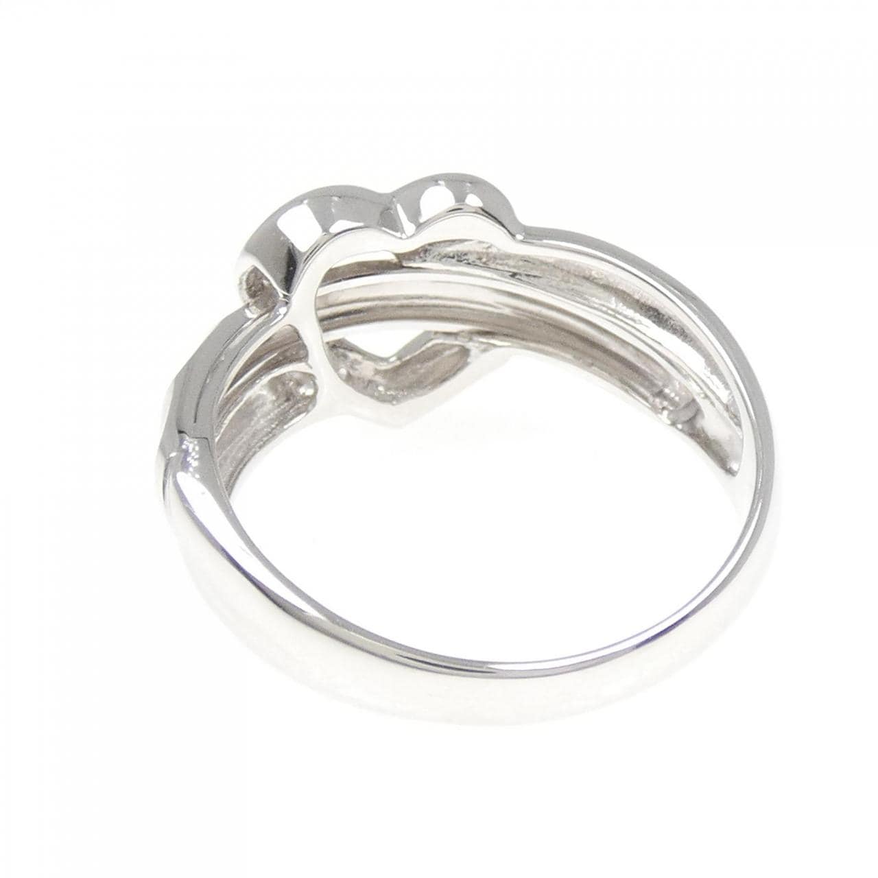 K14WG ハート ダイヤモンド リング