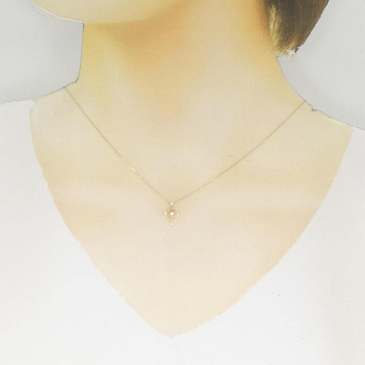 スタージュエリー クロッシング スター ネックレス 0.04CT