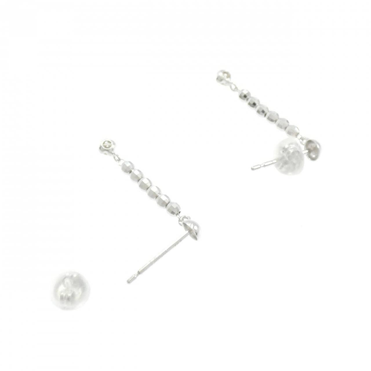 K18WG ダイヤモンド ピアス 0.06CT