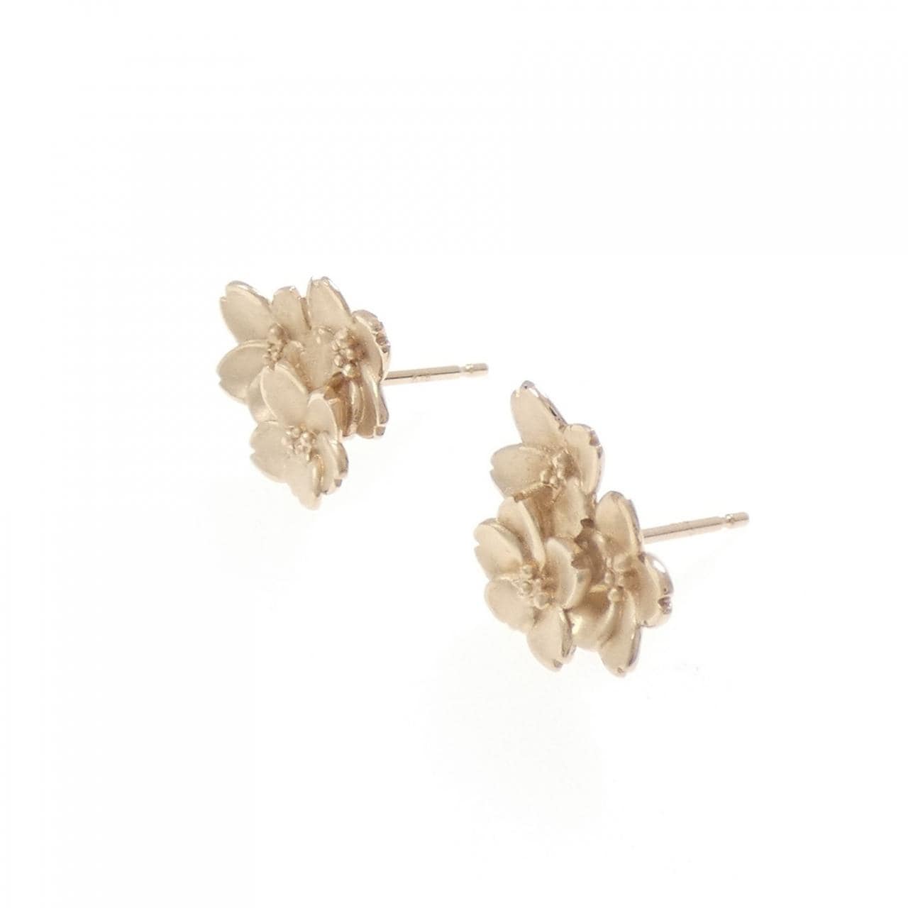 K18PG フラワー ピアス