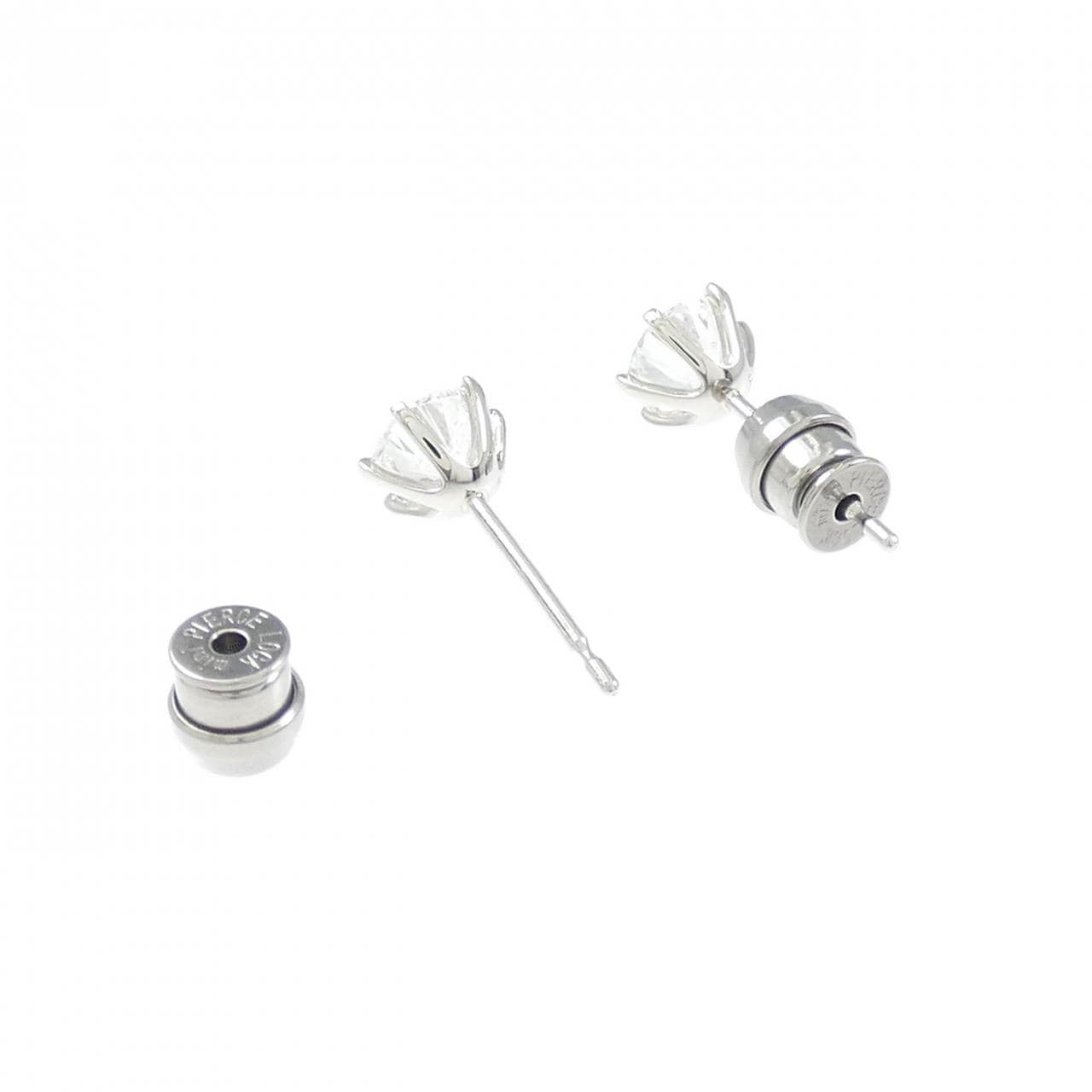 【リメイク】PT900/ST ダイヤモンド ピアス 0.534CT 0.539CT F SI1 EXT