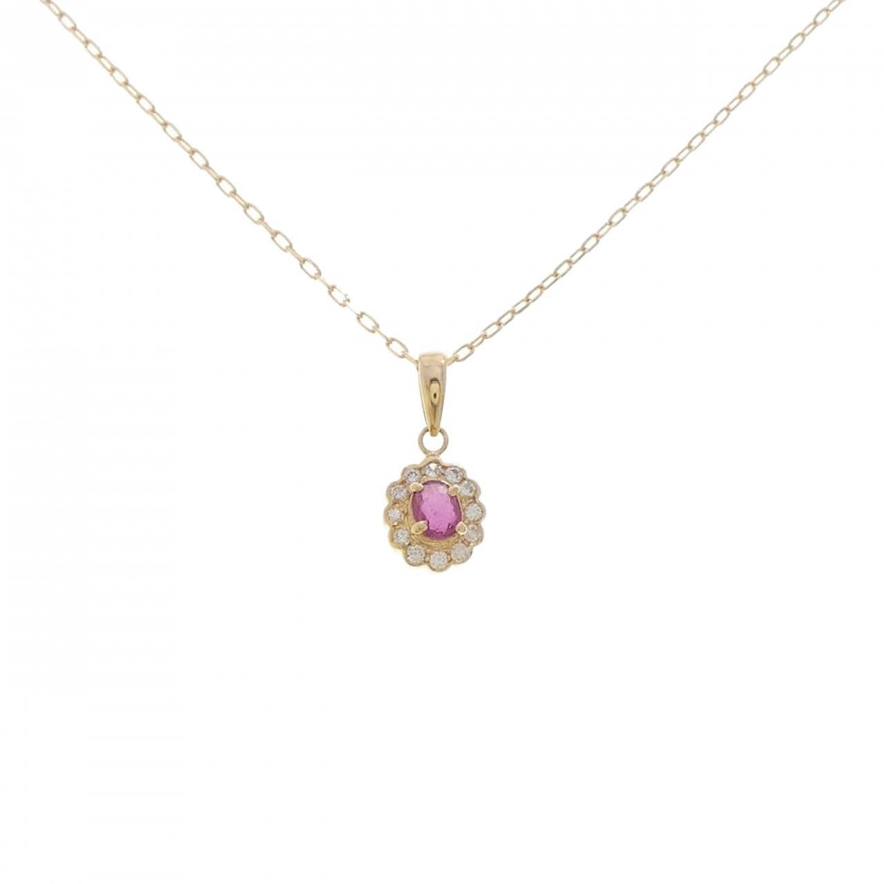 K18YG ルビー ネックレス 0.23CT
