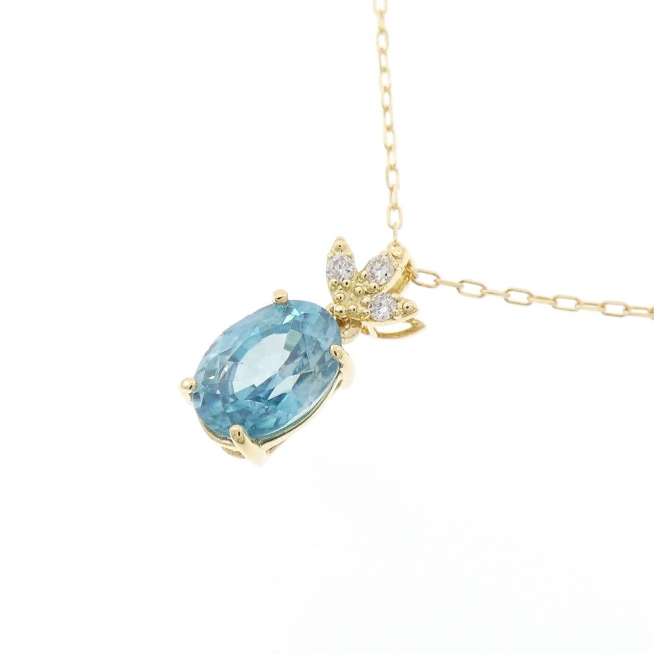K18YG ジルコン ネックレス 1.13CT