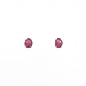 K18WG ルビー ピアス 0.72CT