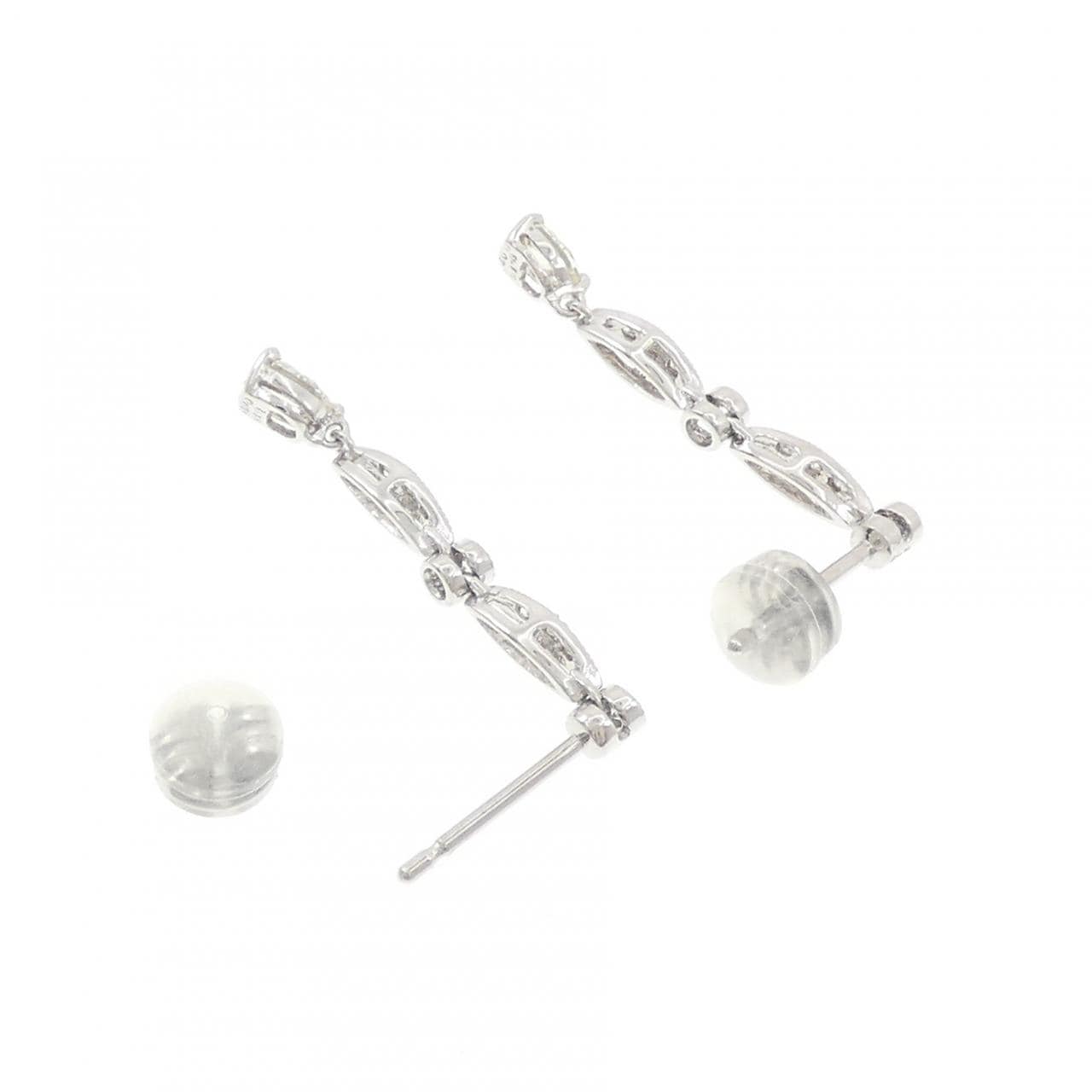 K18WG ダイヤモンド ピアス 0.35CT