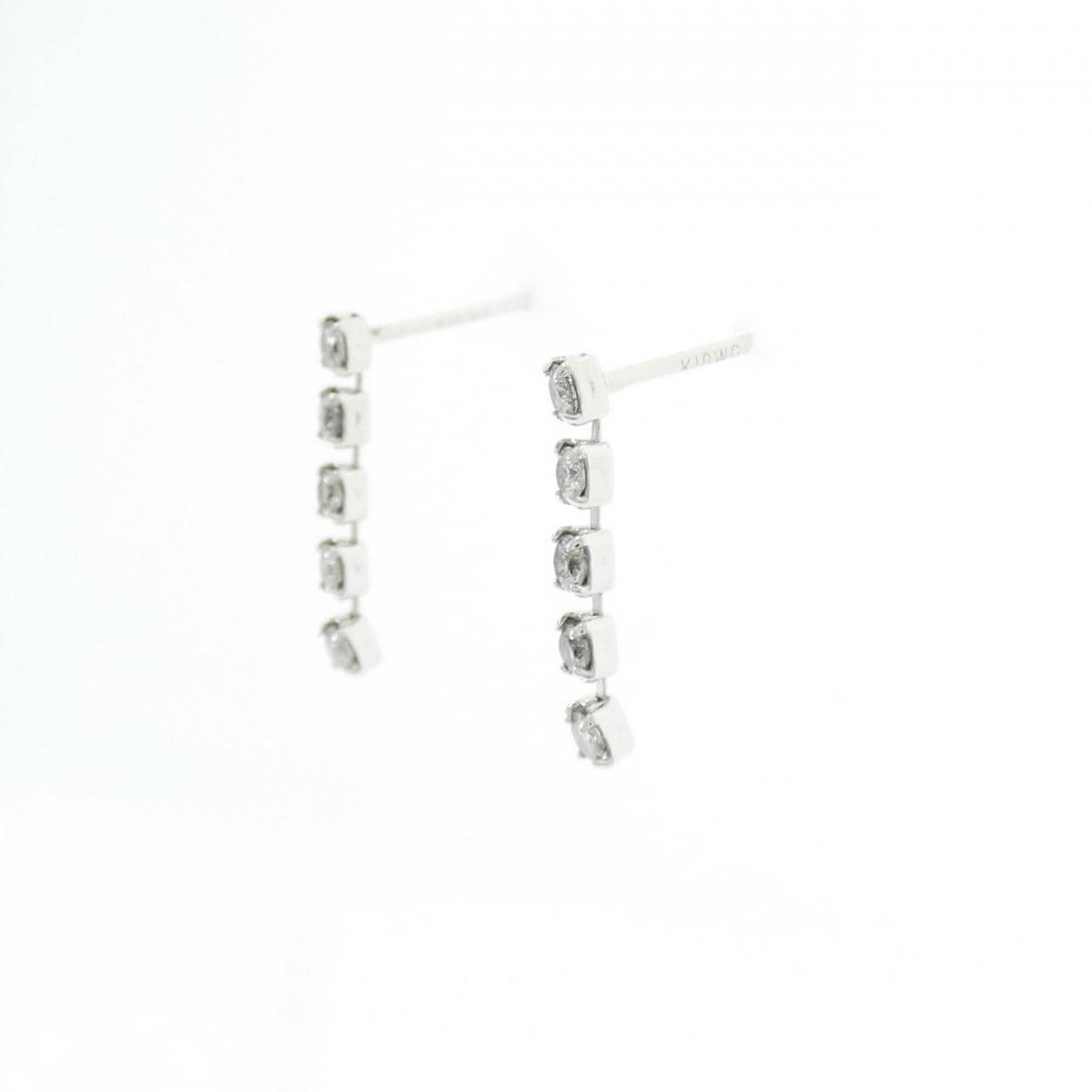 K18WG ダイヤモンド ピアス 0.30CT