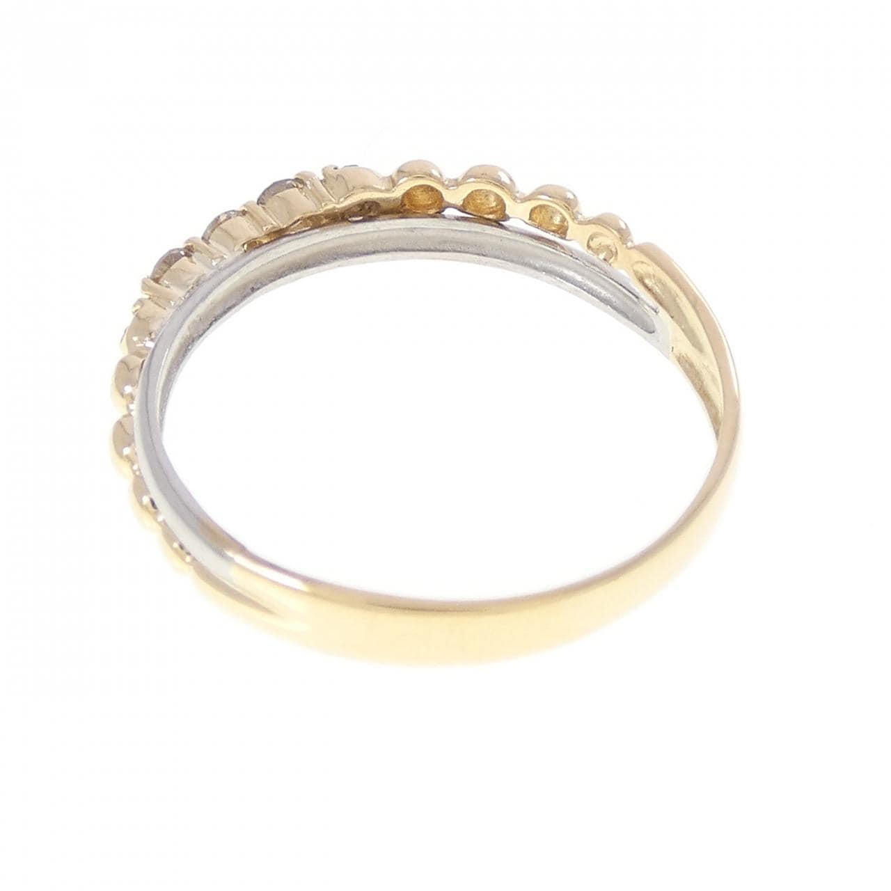 K18YG/PT900 ダイヤモンド リング 0.13CT
