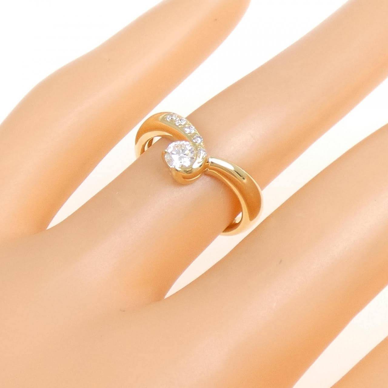 K18YG ダイヤモンド リング 0.25CT